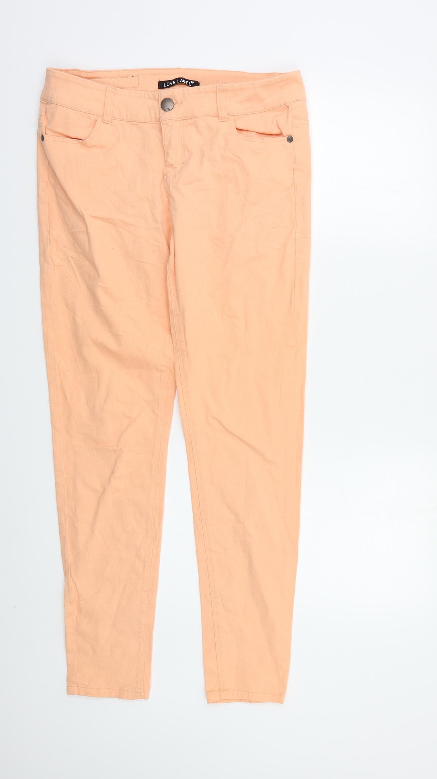 Love Label Womens Orange   Skinny Jeans Size 12 L27 in