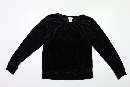 Matty M Womens Black   Pullover Sweatshirt Size M