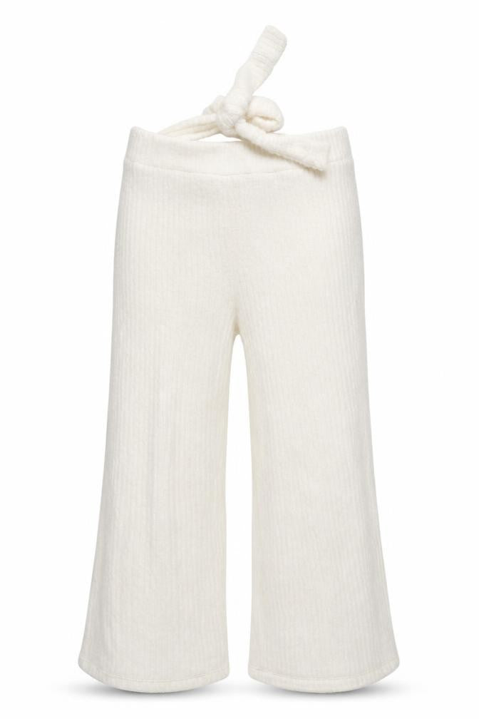 Spring Womens White   Cropped Trousers Size 10 L20 in - Elastic Waist