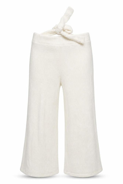 Spring Womens White   Cropped Trousers Size 10 L20 in - Elastic Waist