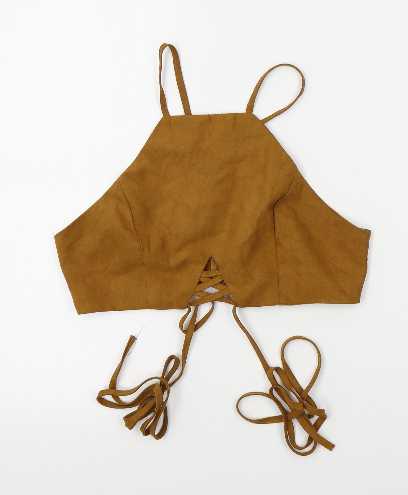 Preworn Womens Gold   Cropped Tank Size M