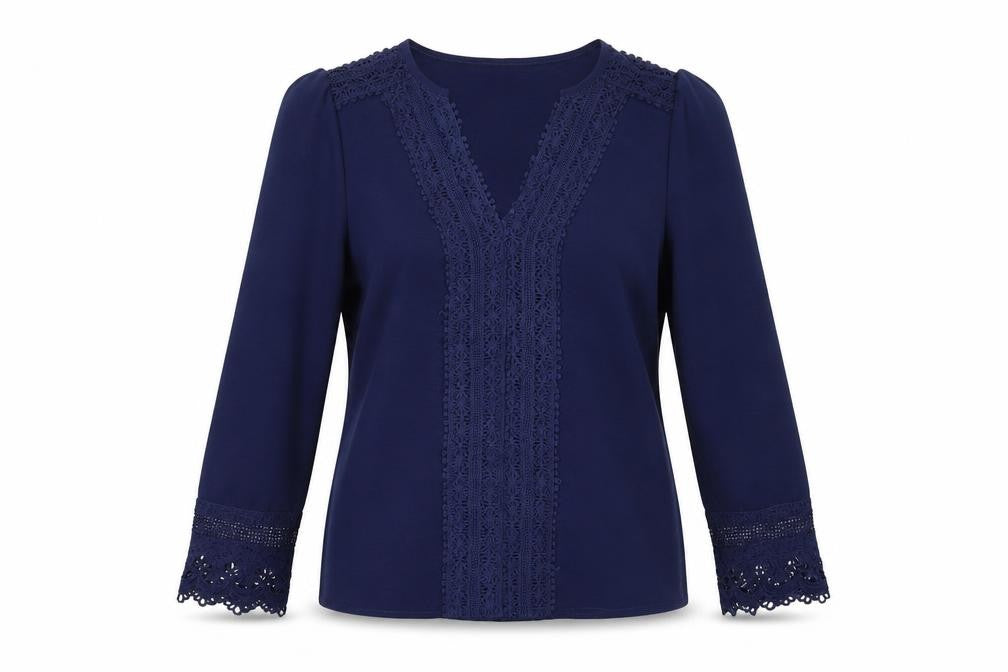 Blooming Jelly Womens Blue   Basic Blouse Size S