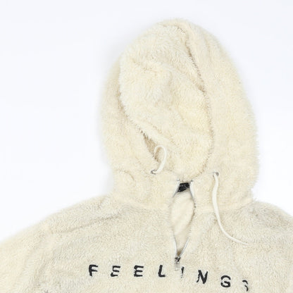 Preloved FOREVER 21 Womens Beige   Pullover Hoodie Size S - Detail