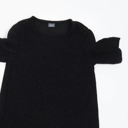 Close-up detail of Next girls’ black basic blouse, size 10, years