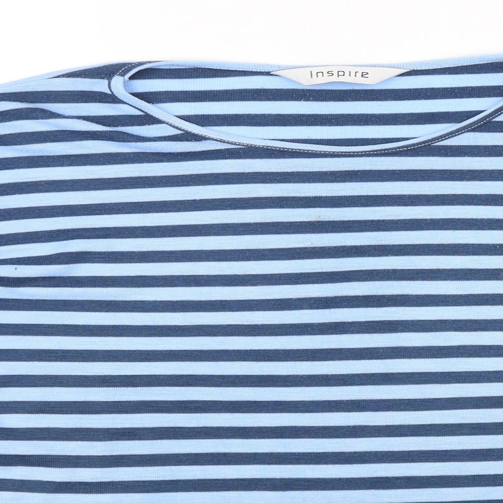 Inspire Womens Blue Striped  Pullover Jumper Size 18