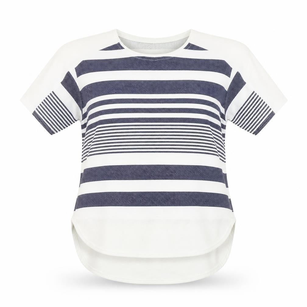 Quiz Womens White Striped  Basic Blouse Size 10