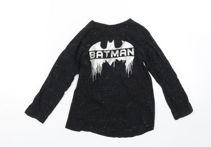 Preloved Batman Boys Black   Basic T-Shirt Size 3-4 Years - Front