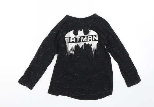 Batman Boys Black   Basic T-Shirt Size 3-4 Years
