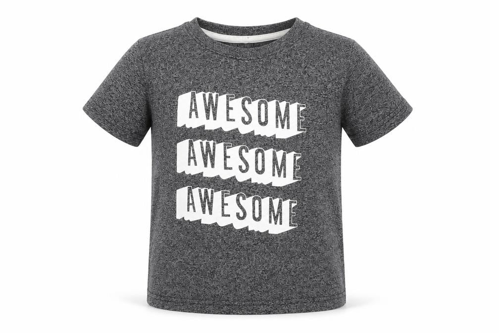 Primark Boys Grey   Basic T-Shirt Size 3-4 Years  - Awesome