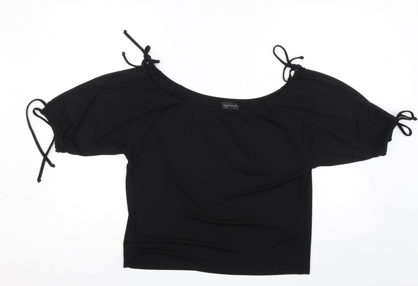 Topshop Womens Black   Basic Blouse Size 10