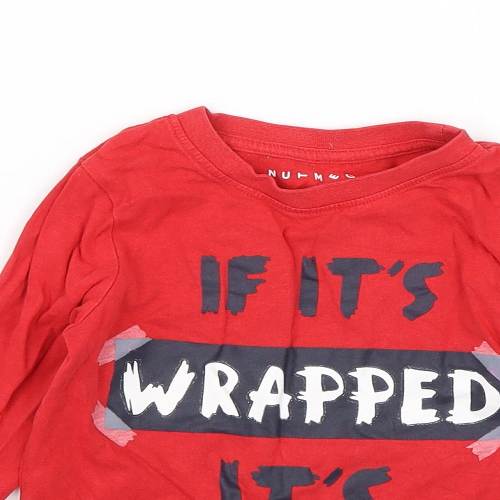 Nutmeg Boys Red   Basic T-Shirt Size 2-3 Years  - If its wrapped its mine