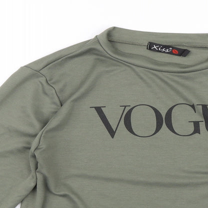 Preloved Xiss Womens Green   Pullover Jumper Size 16  - Vogue - Detail