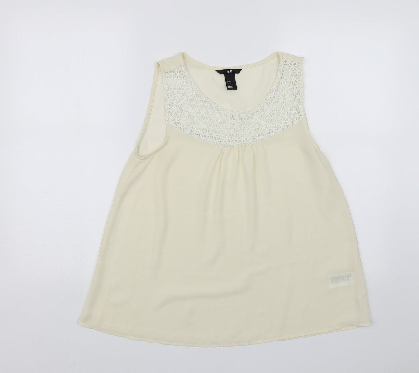 H&M Womens Ivory   Basic Blouse Size 8