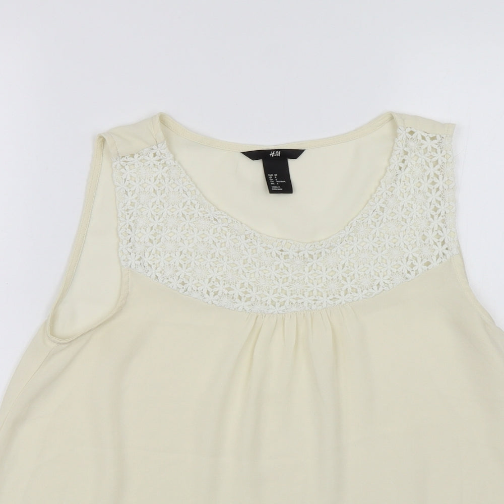 H&M Womens Ivory   Basic Blouse Size 8