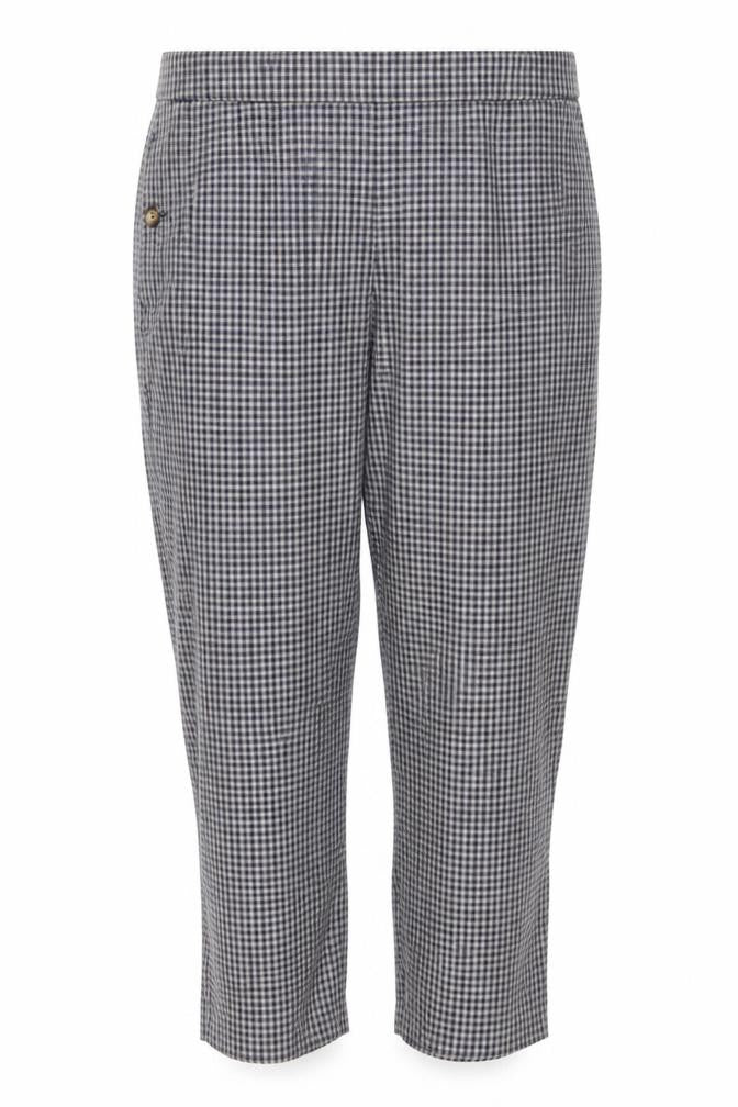 Marks & Spencer Womens Grey Plaid  Trousers  Size 14 L22 in