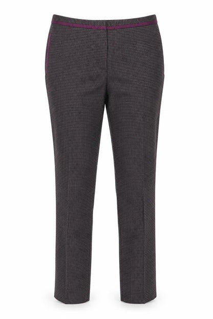 Next Womens Purple Check  Trousers  Size 8 L28 in
