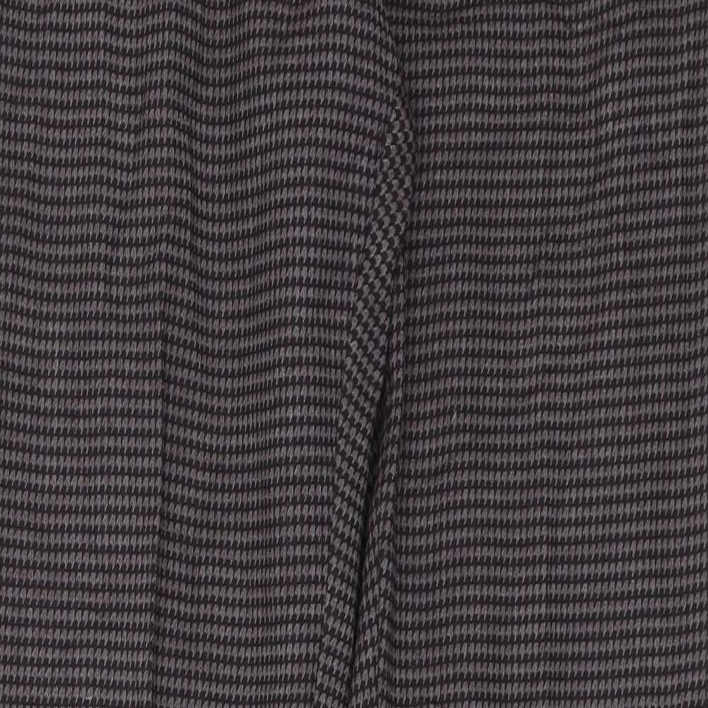 NEXT Womens Purple Check  Trousers  Size 8 L28 in