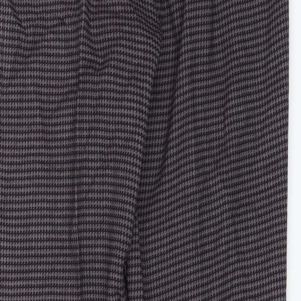 NEXT Womens Purple Check  Trousers  Size 8 L28 in