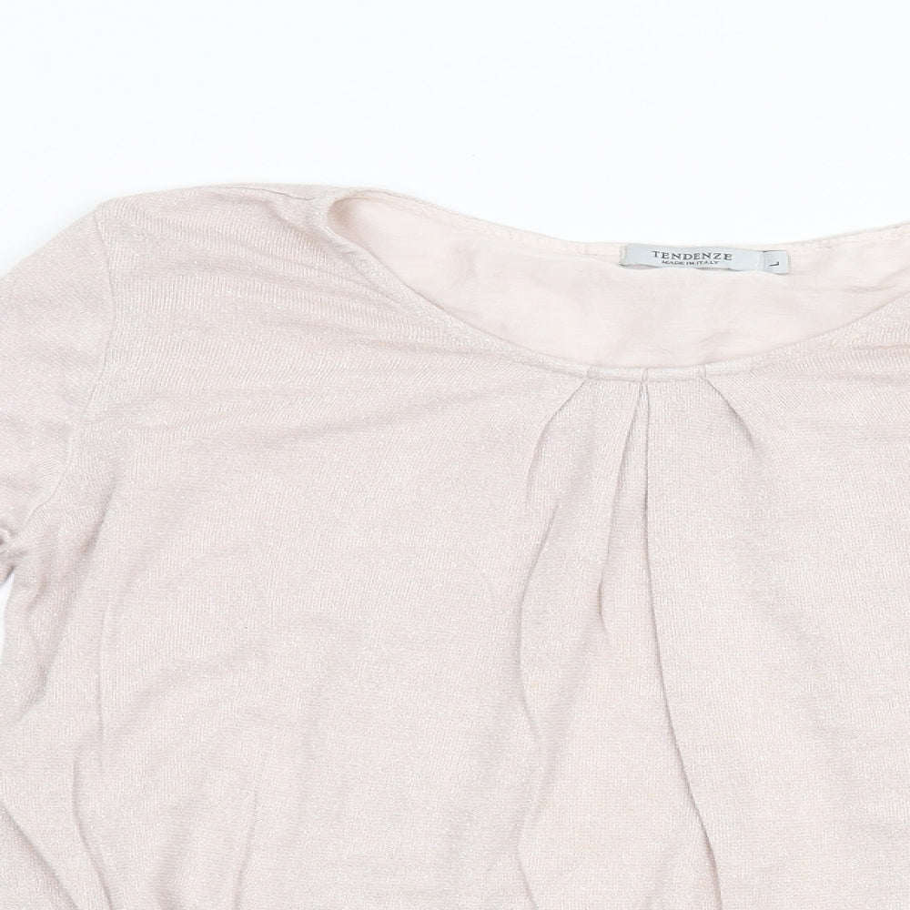 Tendenze Womens Pink   Pullover Jumper Size L