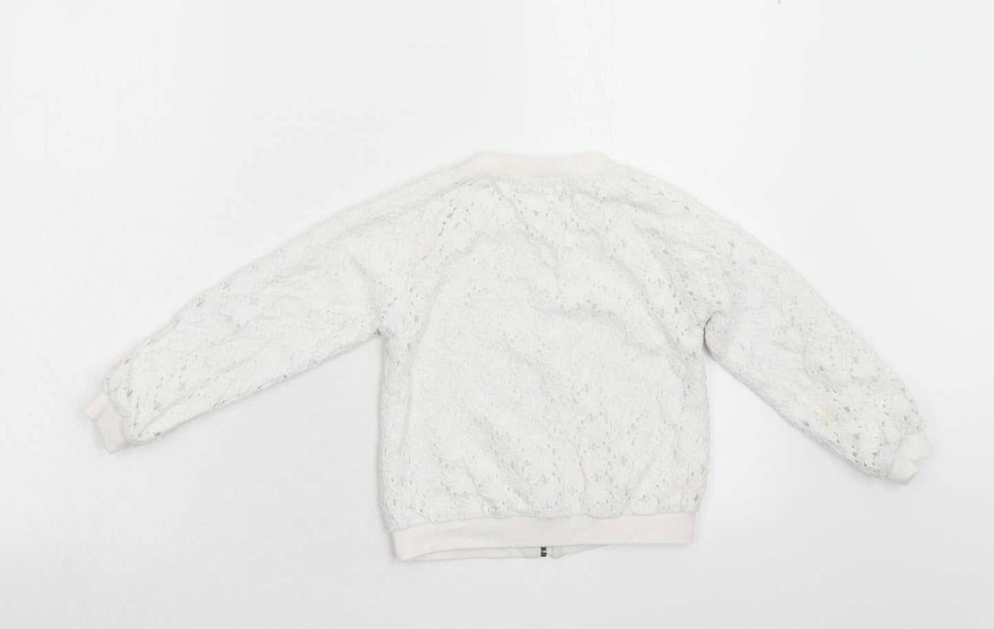 TU Girls White Floral  Jacket  Size 4-5 Years