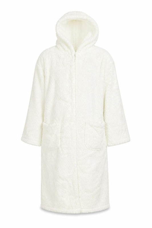 m&s Girls White  Fleece  Gown Size 11-12 Years