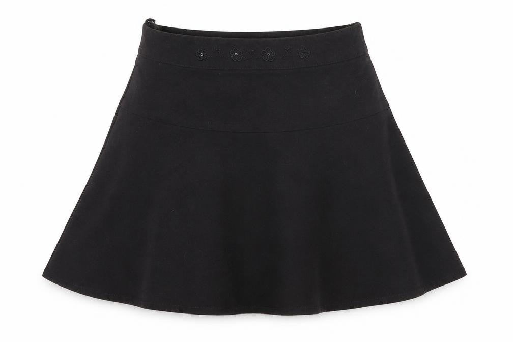 George Girls Black   Skater Skirt Size 7-8 Years