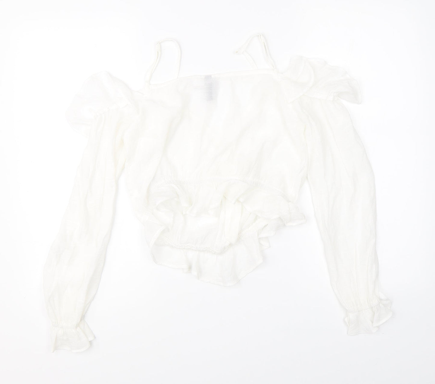 Divided Womens White   Basic Blouse Size 10
