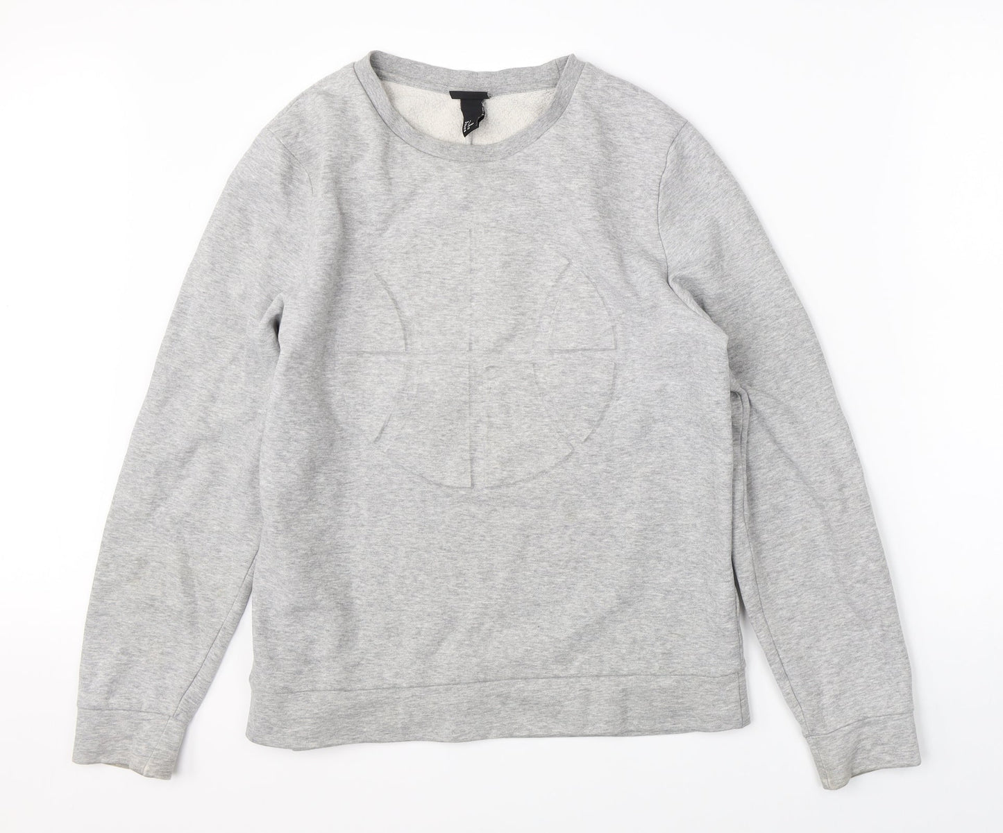 H&M Mens Grey   Pullover Sweatshirt Size S  - basketball