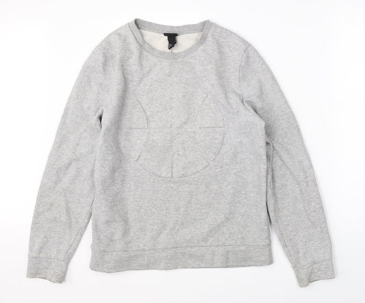 H&M Mens Grey   Pullover Sweatshirt Size S  - basketball