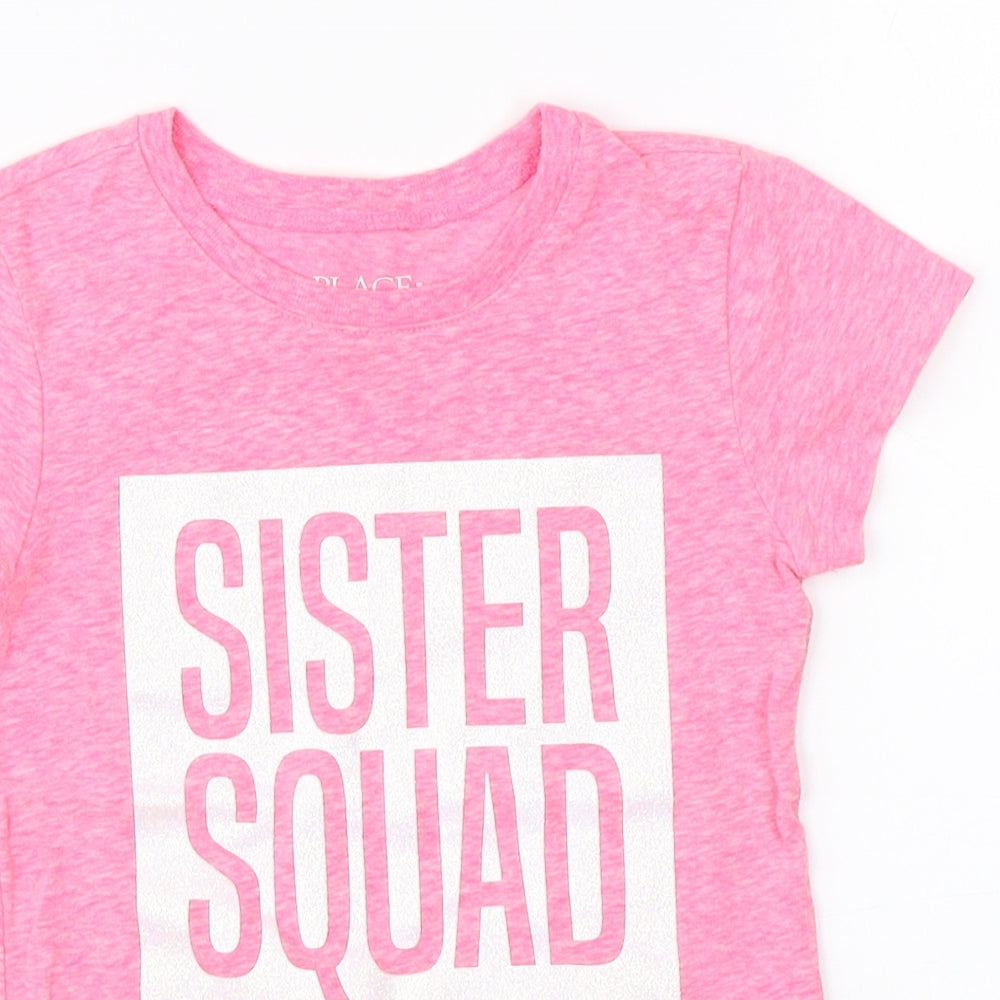 Place Girls Pink   Basic T-Shirt Size 4 Years