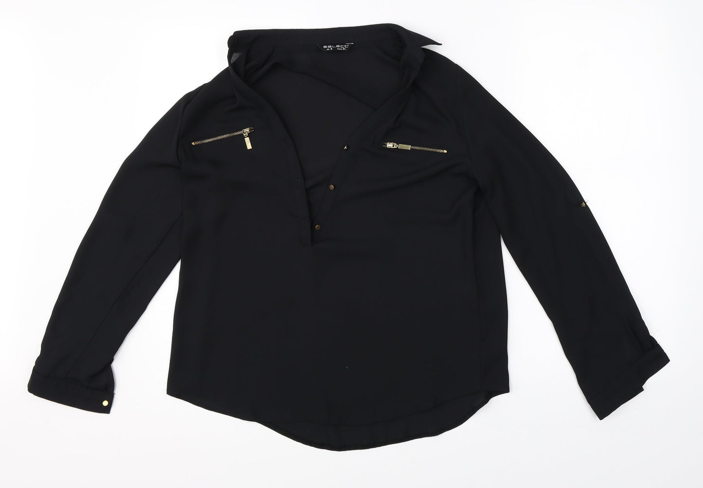 Select Womens Black   Basic Blouse Size 6