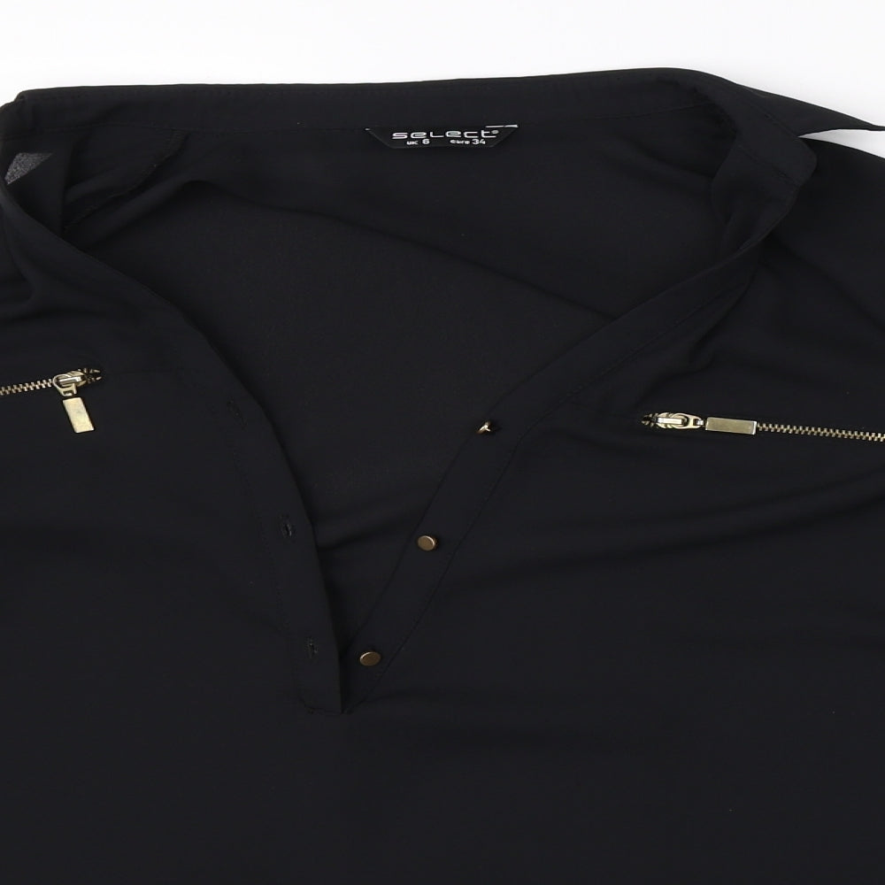 Select Womens Black   Basic Blouse Size 6