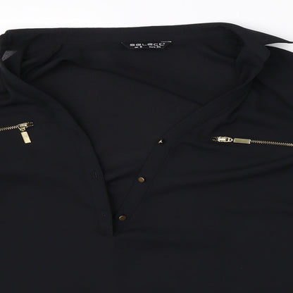 Select Womens Black   Basic Blouse Size 6