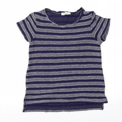Oasis Womens Beige Striped  Basic Blouse Size S