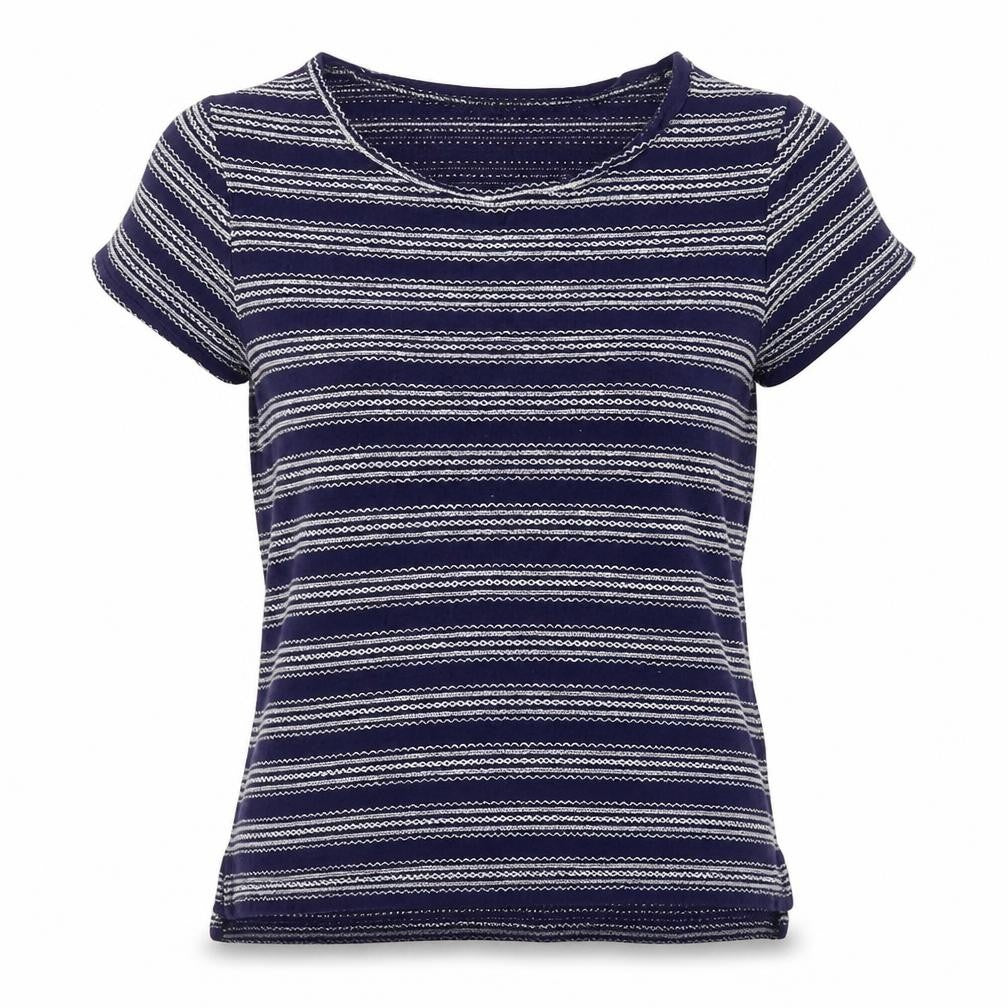 Oasis Womens Beige Striped  Basic Blouse Size S