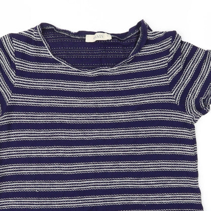 Oasis Womens Beige Striped  Basic Blouse Size S