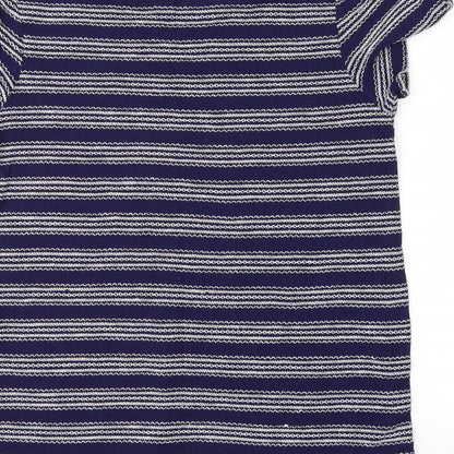 Oasis Womens Beige Striped  Basic Blouse Size S