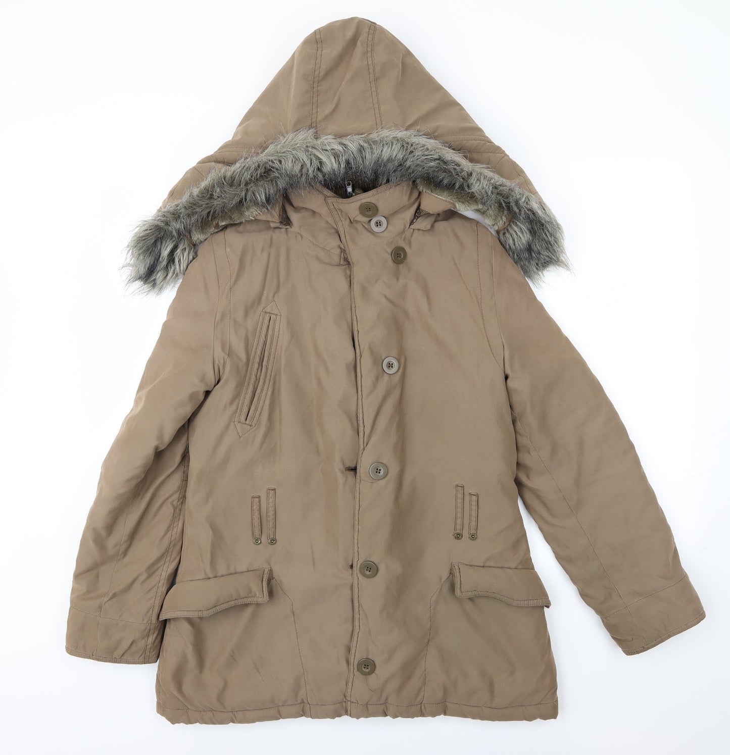 NEXT Womens Brown   Overcoat Coat Size 12