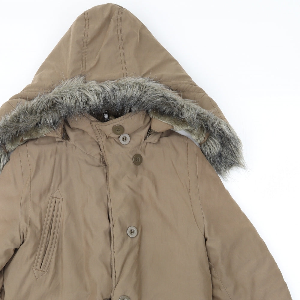 NEXT Womens Brown   Overcoat Coat Size 12