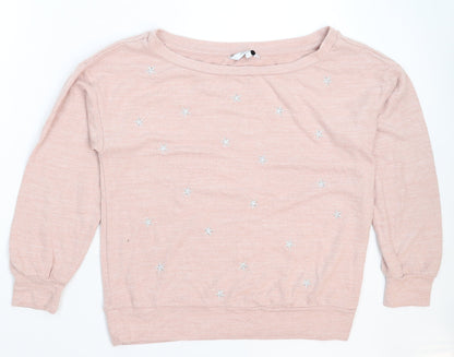 Next Womens Pink  Knit Pullover Jumper Size 12