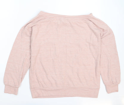 Next Womens Pink  Knit Pullover Jumper Size 12