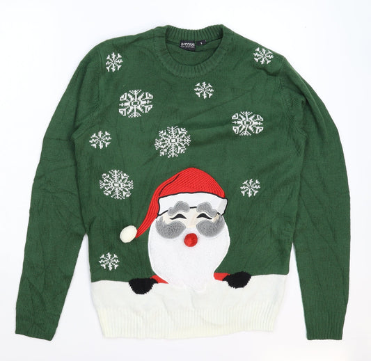 Avenue Mens Multicoloured  Knit Pullover Jumper Size S  - Christmas