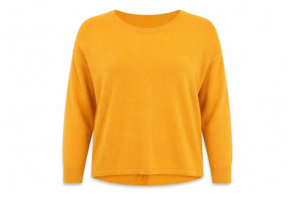 TU Womens Yellow  Knit Pullover Jumper Size 12