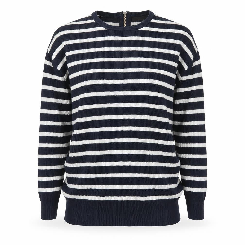 Topshop Womens Blue Striped Knit Pullover Jumper Size 10