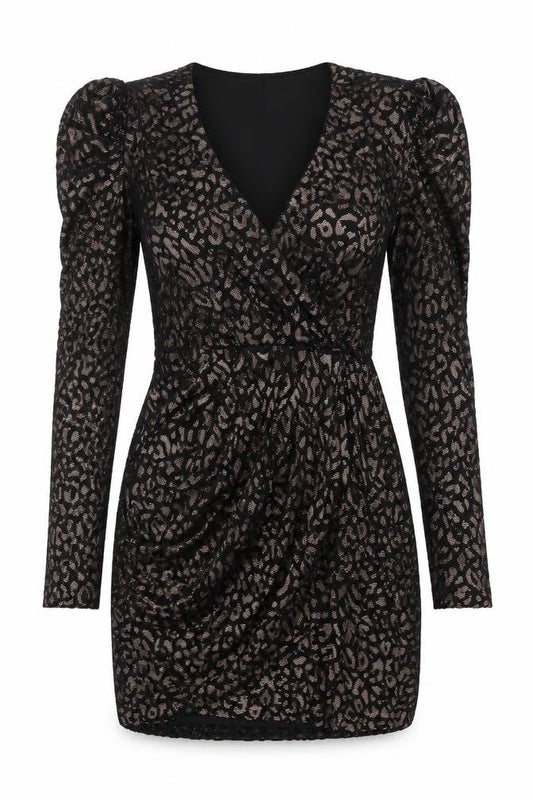 Dorothy Perkins Womens Black Animal Print  Mini  Size 8