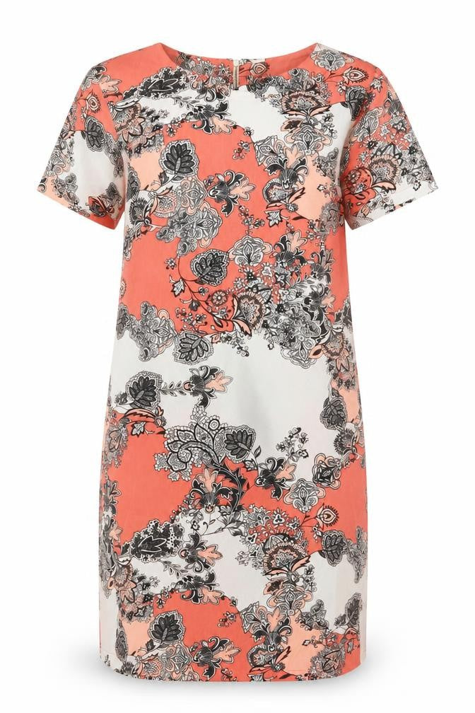 VERO MODA Womens Pink Geometric  Basic T-Shirt Size S