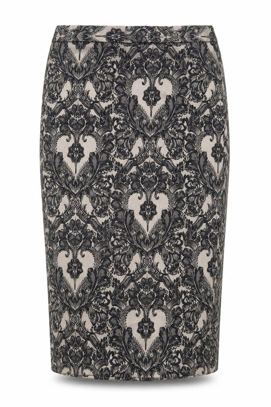 Marks & Spencer Womens Black Geometric  Straight & Pencil Skirt Size 8