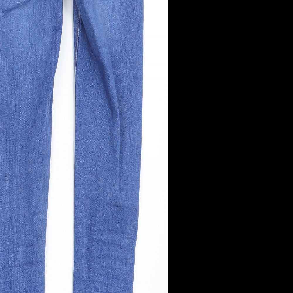 Denim Co. Womens Blue  Denim Straight Jeans Size 6 L26 in