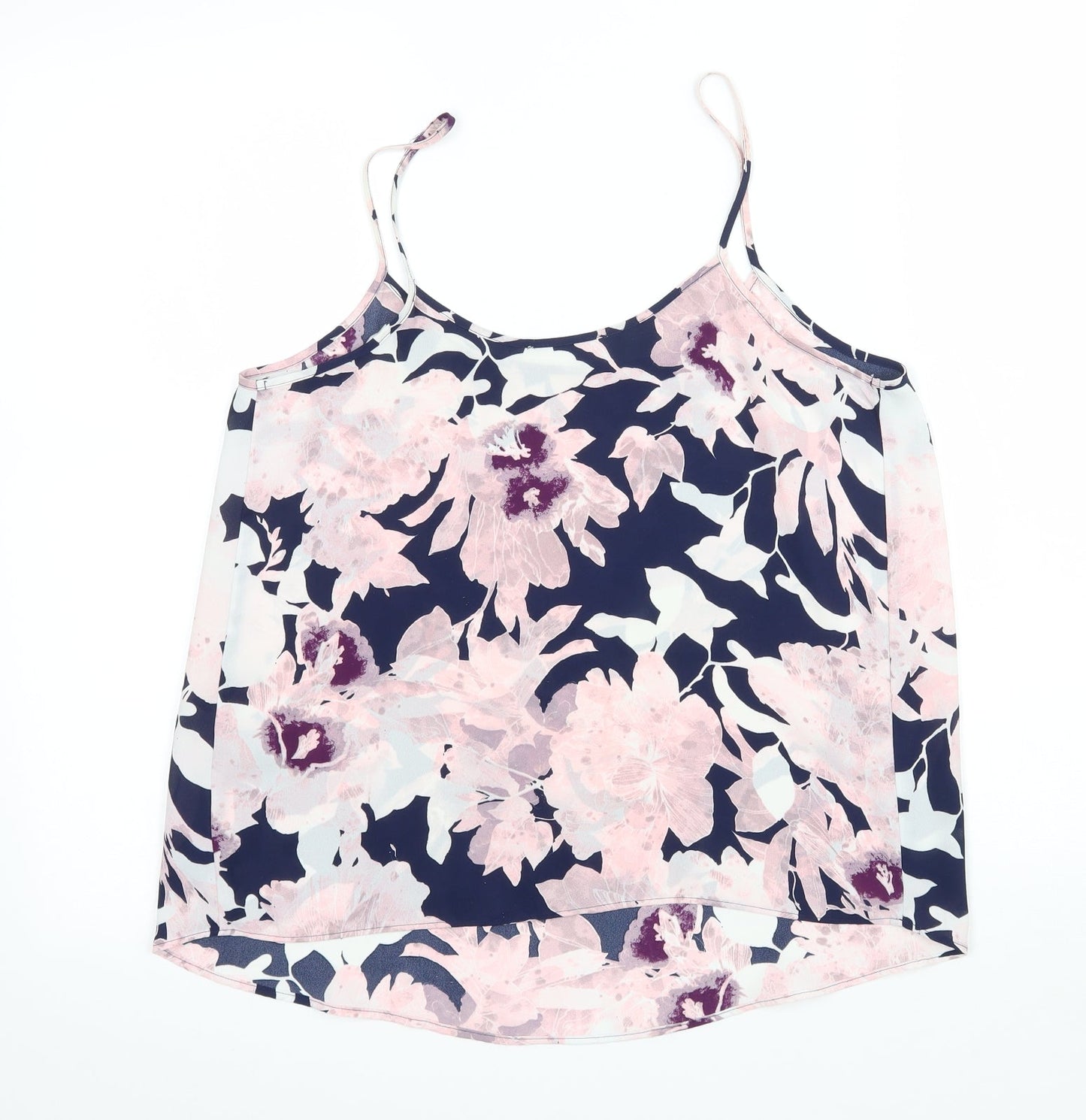 Matalan Womens Pink Floral Jersey Basic Tank Size 10