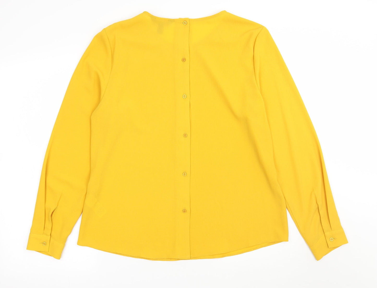 New Look Womens Yellow  Jersey Basic Blouse Size 14